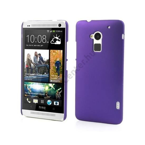 HTC One Max (8088) Műanyag telefonvédő gumírozott LILA
