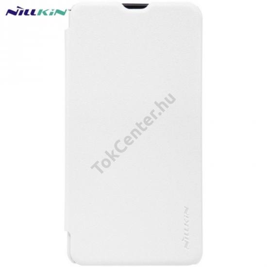 Microsoft Lumia 550 NILLKIN SPARKLE műanyag telefonvédő (mikroszálas bőr flip, oldalra nyíló) FEHÉR