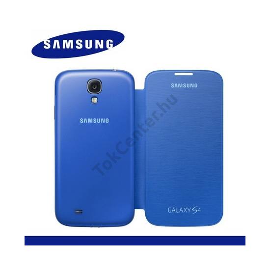 Samsung Galaxy S IV. (GT-I9500) Műanyag telefonvédő (oldalra nyíló) FLIP, VILÁGOSKÉK