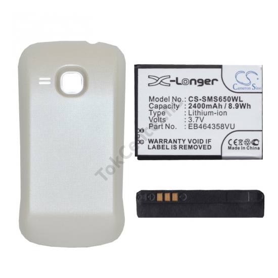 Samsung Galaxy Mini 2 (GT-S6500) Akku 2400 mAh LI-ION + akkufedél FEHÉR