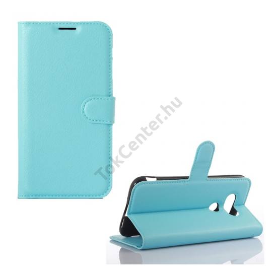 LG G5 (H850) Tok álló, bőr (FLIP, oldalra nyíló, asztali tartó funkció) KÉK