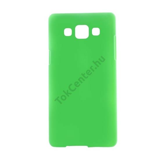 Samsung Galaxy A3 (SM-A300F) Műanyag telefonvédő gumírozott ZÖLD