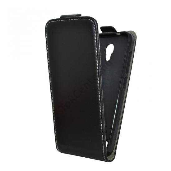 Alcatel Idol 2 mini (OT-6016X) Tok álló, bőr (FLIP, mágneses) FEKETE