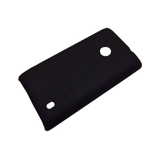 Nokia Lumia 520 Műanyag telefonvédő gumírozott FEKETE