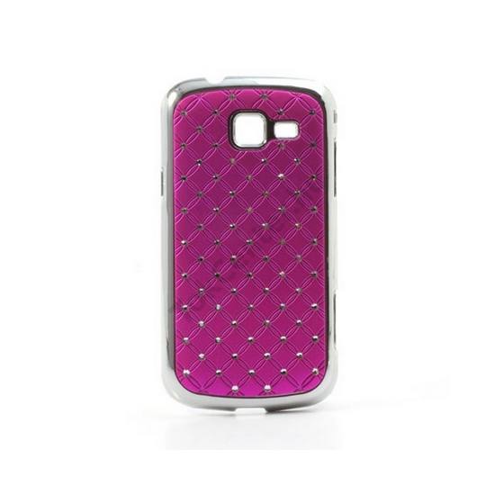 Samsung Galaxy Trend II (GT-S7570) Műanyag telefonvédő (strasszkő) MAGENTA