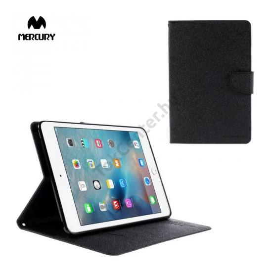 Apple IPAD mini 4 MERCURY Goospery tok álló, bőr (FLIP, mágneses, oldalra nyíló, bankkártya tartó, asztali tartó funkció) FEKETE