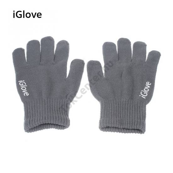 IGLOVE érintő kesztyű (kapacitív kijelzőhöz, unisex) SÖTÉTSZÜRKE
