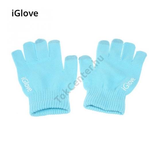 IGLOVE érintő kesztyű (kapacitív kijelzőhöz, unisex) VILÁGOSKÉK