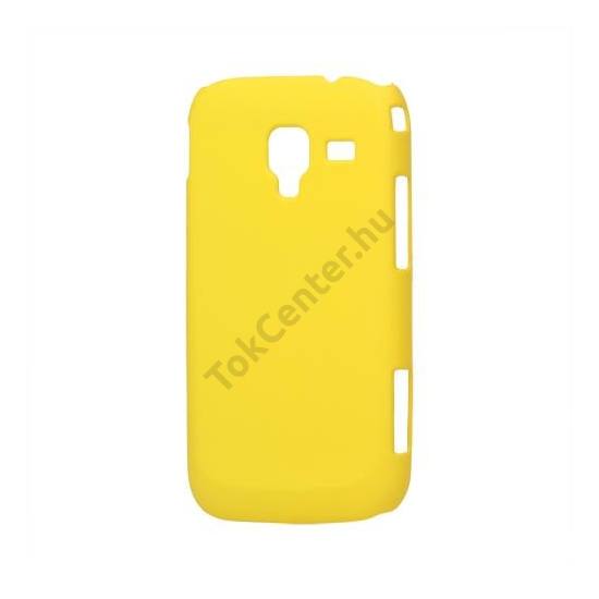 Samsung Galaxy Ace 2 (GT-I8160) Műanyag telefonvédő gumírozott SÁRGA