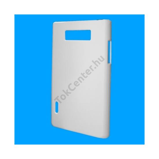 LG Optimus L7 (P700) Műanyag telefonvédő gumírozott FEHÉR