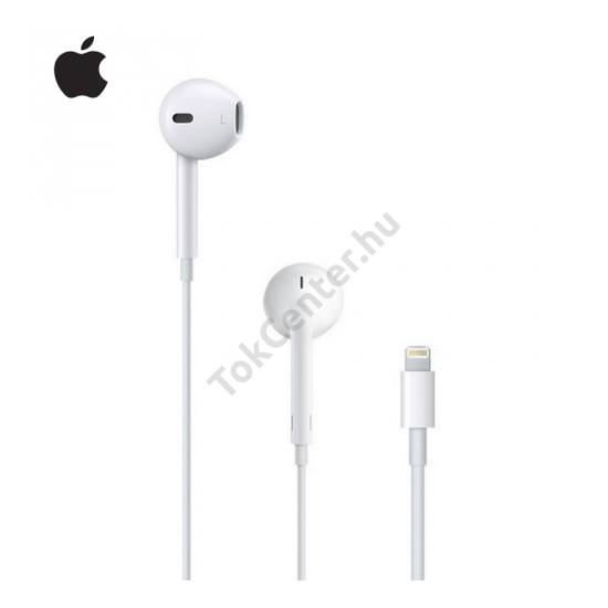 Fülhallgató SZTEREO (lightning 8 pin, mikrofon, felvevő gomb, hangerőszabályzó) FEHÉR (MMTN2ZM/A / MMTN2AM/A)