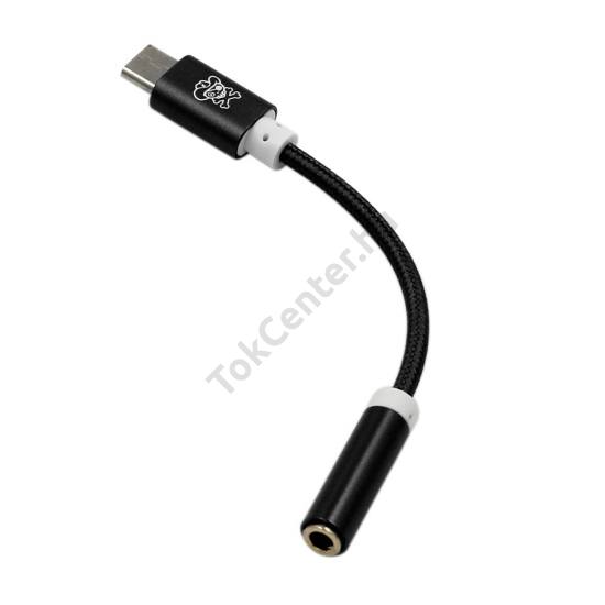 ENKAY audió adapter (USB Type-C - 3.5 mm jack aljzat) FEKETE