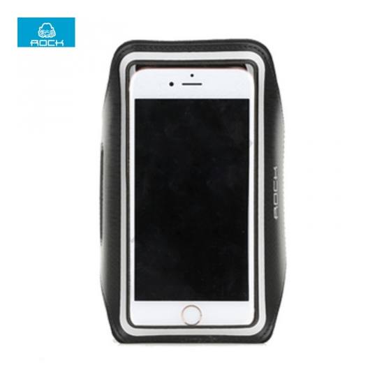 ROCK tok álló, karra rögzíthető, sportoláshoz (fényvisszaverő csík, 5.5'' méret) FEKETE