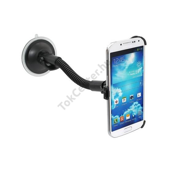 Samsung Galaxy S IV. (GT-I9500) Gépkocsi / autós tartó TAPADÓKORONGOS (állítható kar) FEKETE