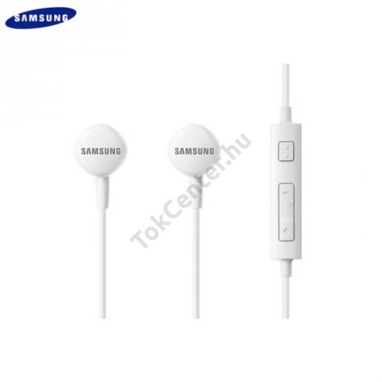Fülhallgató SZTEREO (3.5mm jack, mikrofon, felvevő gomb, hangerő szabályzó) FEHÉR