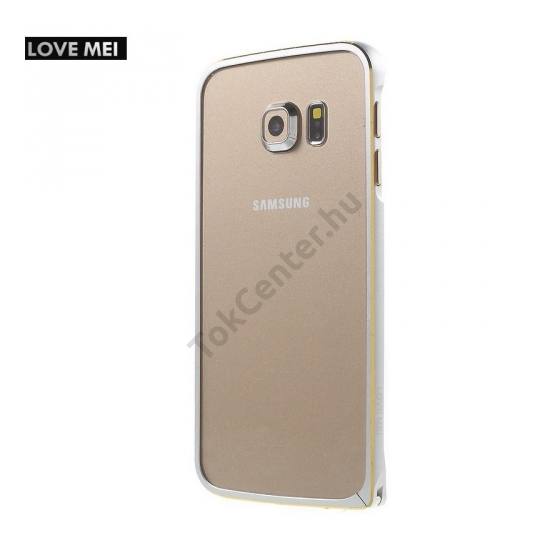 Samsung Galaxy S6 EDGE (SM-G925F) LOVE MEI telefonvédő alumínium keret (BUMPER) EZÜST