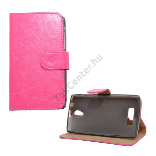 Lenovo A2010 Tok álló, bőr (FLIP, oldalra nyíló, asztali tartó funkció) RÓZSASZÍN