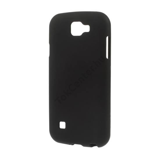 LG K3 (K100) Telefonvédő gumi / szilikon (fényes keret) FEKETE LS450 USA modelhez!