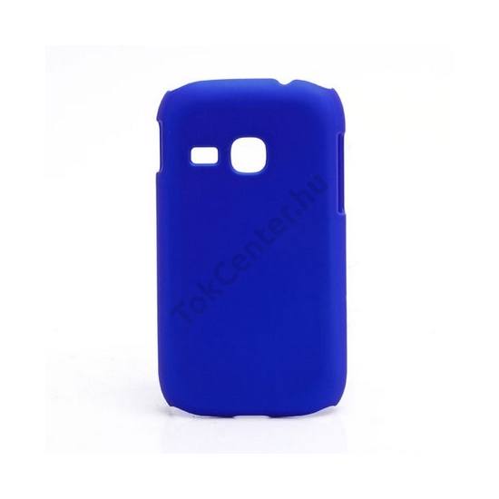 Samsung Galaxy Young (GT-S6310) Műanyag telefonvédő gumírozott SÖTÉTKÉK