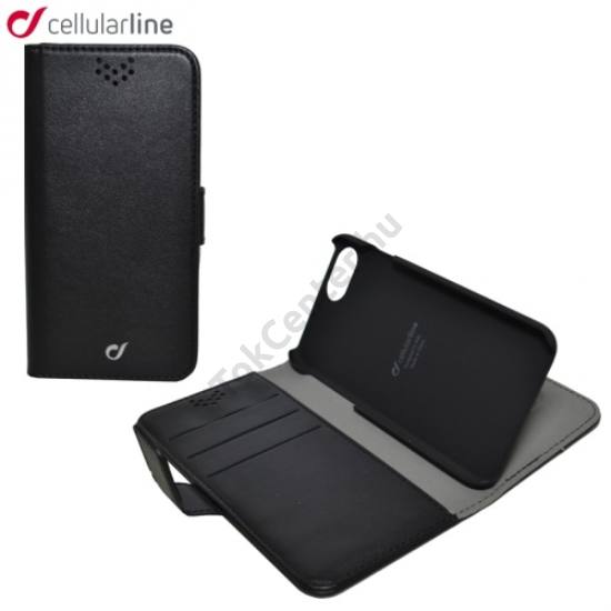 Apple iPhone 7 Plus Tok álló bőr (FLIP, oldalra nyíló, bankkártya tartó, asztali tartó funkció) FEKETE