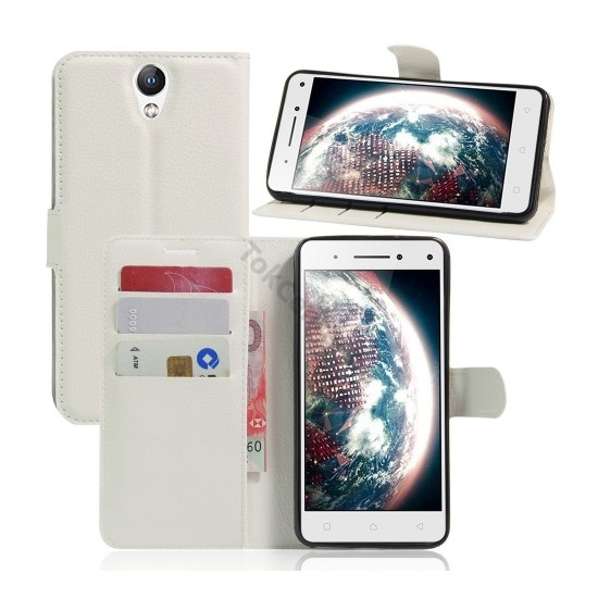 Lenovo Vibe S1 Lite Tok álló, bőr (FLIP, oldalra nyíló, asztali tartó funkció) FEHÉR