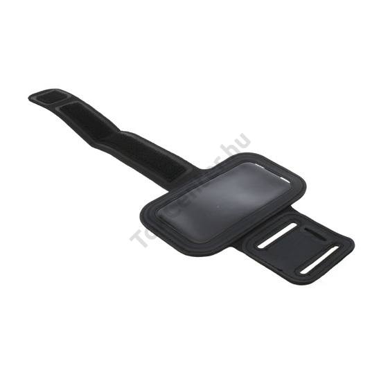 Tok álló, karra rögzíthető, sportoláshoz (Samsung Galaxy S5 SM-G900 méret) FEKETE