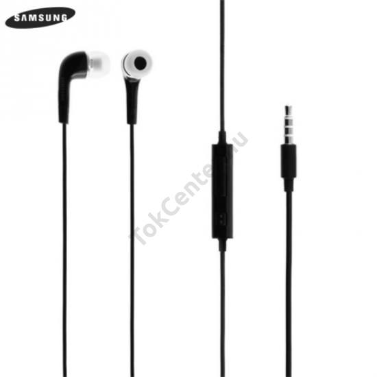 Fülhallgató SZTEREO (3.5mm jack, felvevő gomb, hangerő szabályzó) FEKETE