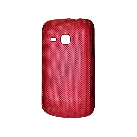 Samsung Galaxy Mini 2 (GT-S6500) Műanyag telefonvédő (lyukacsos mintás) PIROS