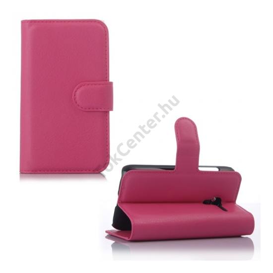 Alcatel Pop D3 (OT-4035D) Tok álló, bőr (FLIP, oldalra nyíló, asztali tartó funkció) RÓZSASZÍN