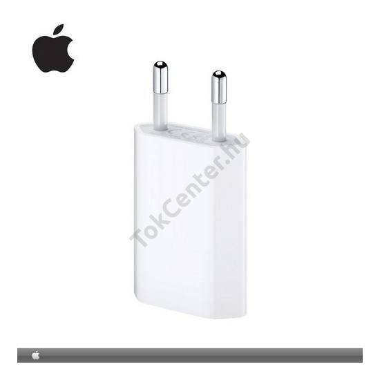 Hálózati adapter, USB aljzat (5V / 1000mA, 5W, kábel NÉLKÜL! Apple) FEHÉR (MD813ZM/A)