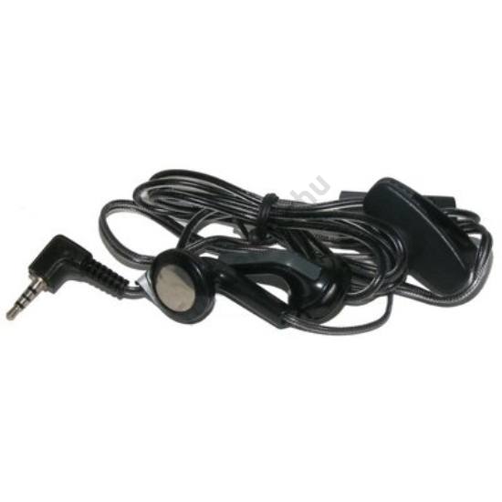 Fülhallgató SZTEREO (2.5mm jack, felvevő gomb, HS-47 kompatibilis) FEKETE
