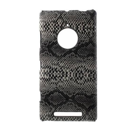 Nokia Lumia 830 Műanyag telefonvédő (kígyóbőr minta) FEKETE