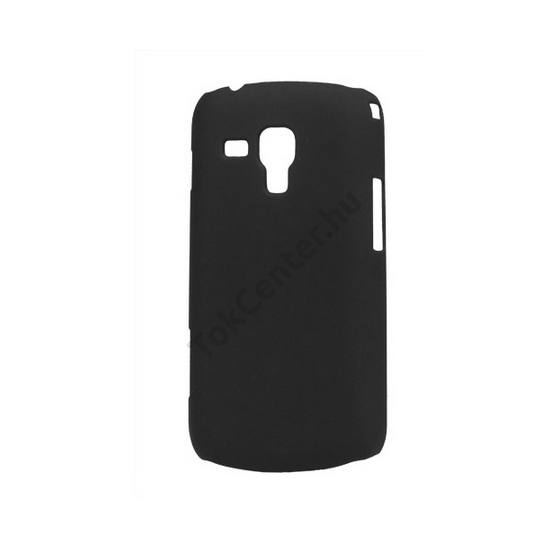 Műanyag telefonvédő gumírozott FEKETE