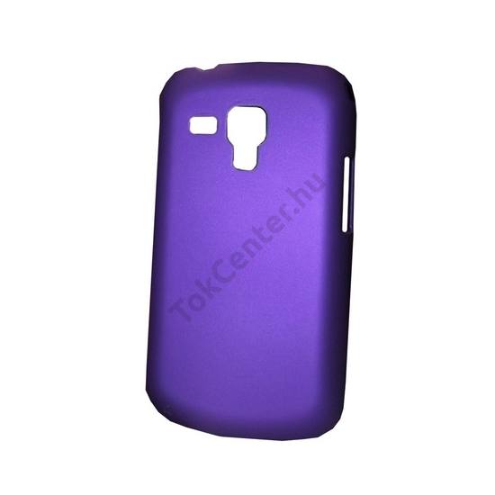 Műanyag telefonvédő gumírozott LILA