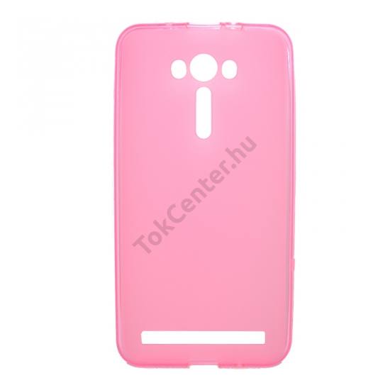 Asus Zenfone 2 Laser (ZE550KL) Telefonvédő gumi / szilikon (fényes keret) RÓZSASZÍN