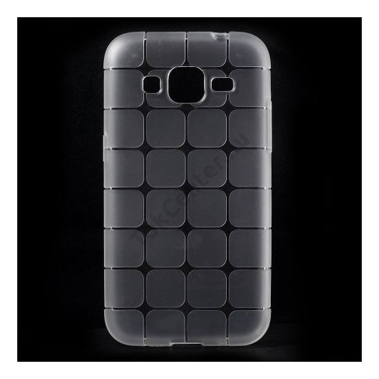 Samsung Galaxy Core Prime (SM-G360) Telefonvédő gumi / szilikon (kockaminta) ÁTLÁTSZÓ