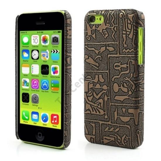 Apple iPhone 5C Műanyag telefonvédő (egyiptomi motívumok) RÉZ