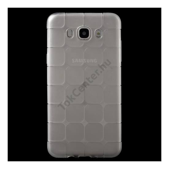 Samsung Galaxy J7 (2016) (SM-J710) Telefonvédő gumi / szilikon (kockaminta) ÁTLÁTSZÓ