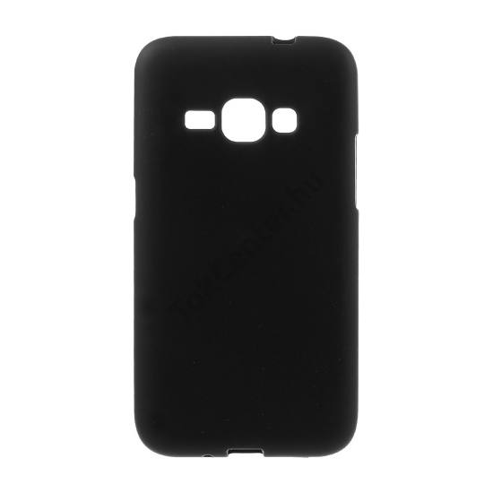 Samsung Galaxy J1 (2016) (SM-J120) Telefonvédő gumi / szilikon (fényes keret) FEKETE