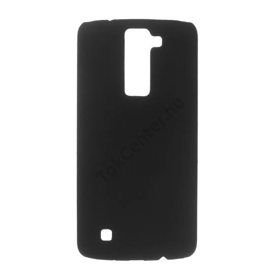 LG K8 (K350n) Műanyag telefonvédő (gumírozott) FEKETE