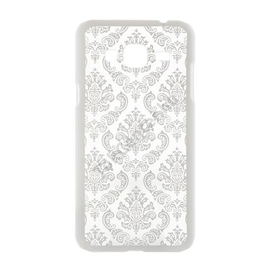 Samsung Galaxy J3 (2016) (SM-J320) Műanyag telefonvédő (damaszkuszi virágminta) FEHÉR