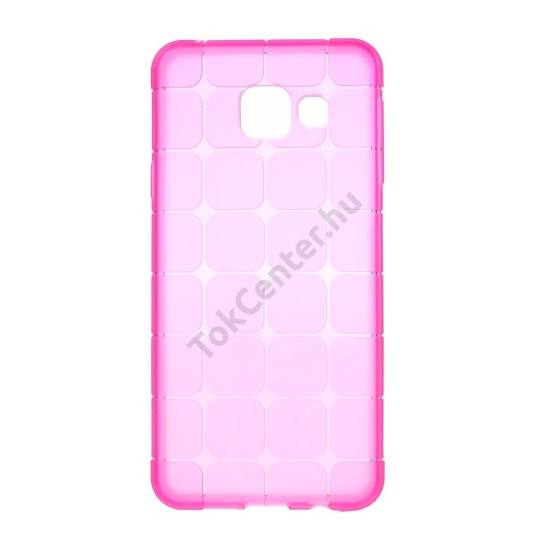 Samsung Galaxy A3 (2016) (SM-A310F) Telefonvédő gumi / szilikon (kockaminta) RÓZSASZÍN