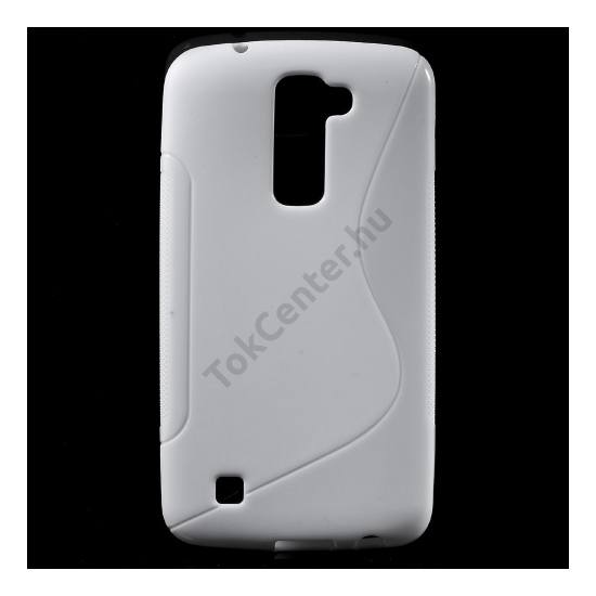 LG K10 (K420n) Telefonvédő gumi / szilikon (S-line) FEHÉR