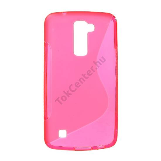 LG K10 (K420n) Telefonvédő gumi / szilikon (S-line) RÓZSASZÍN