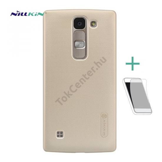 LG Spirit (C70) NILLKIN SUPER FROSTED műanyag telefonvédő (gumírozott, érdes felület, képernyővédő fólia, tisztítókendő) ARANY