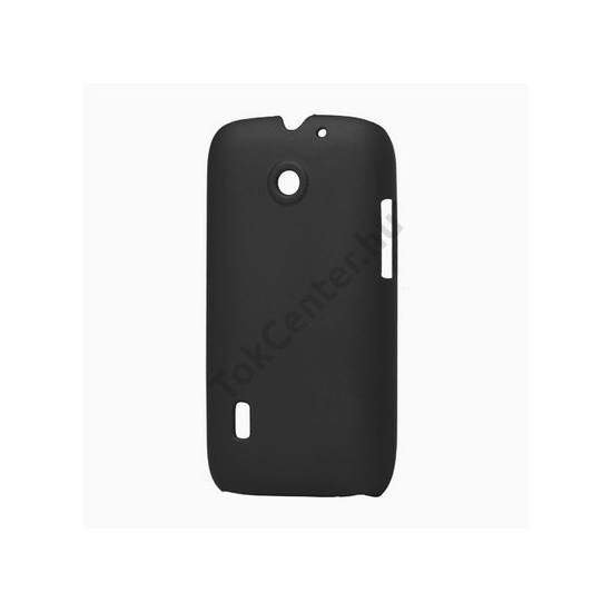 Huawei Sonic (U8650) Műanyag telefonvédő gumírozott FEKETE