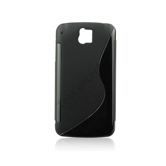 Alcatel OT-991 Telefonvédő gumi / szilikon (S-line) FEKETE