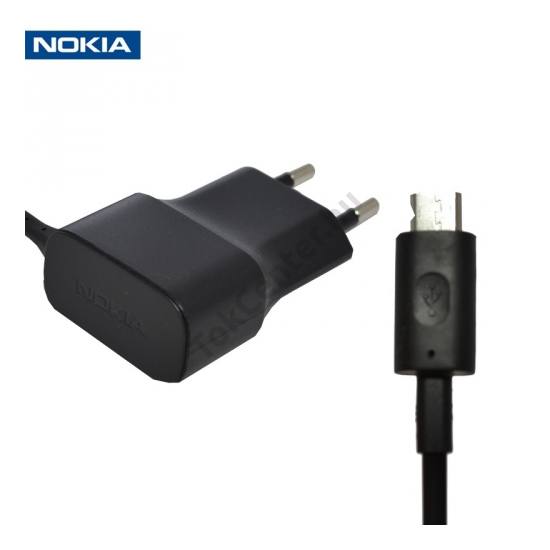 Hálózati töltő (microUSB, 5V / 550mA) FEKETE