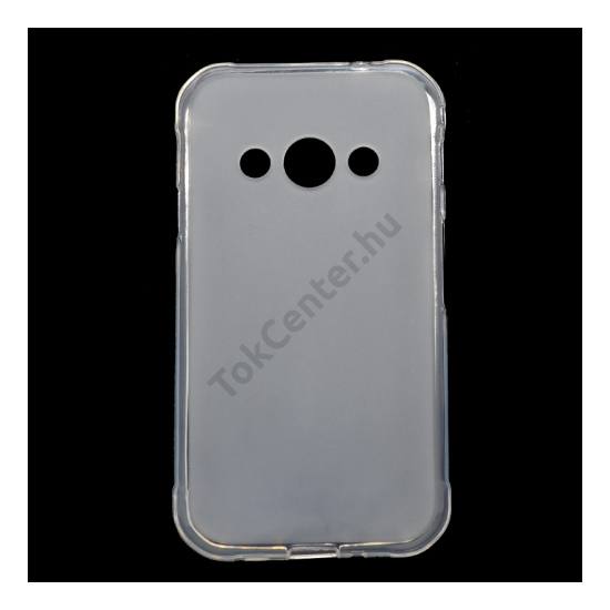 Samsung Galaxy Xcover 3 (SM-G388) Telefonvédő gumi / szilikon (fényes keret) ÁTLÁTSZÓ