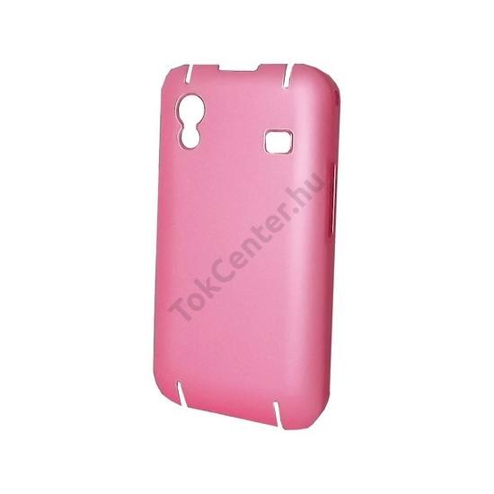 Samsung Galaxy Ace (GT-S5830) Műanyag telefonvédő gumírozott RÓZSASZÍN